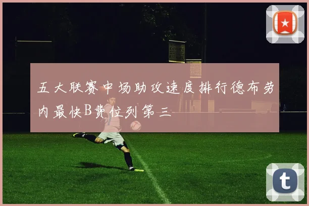 五大联赛中场助攻速度排行德布劳内最快B费位列第三